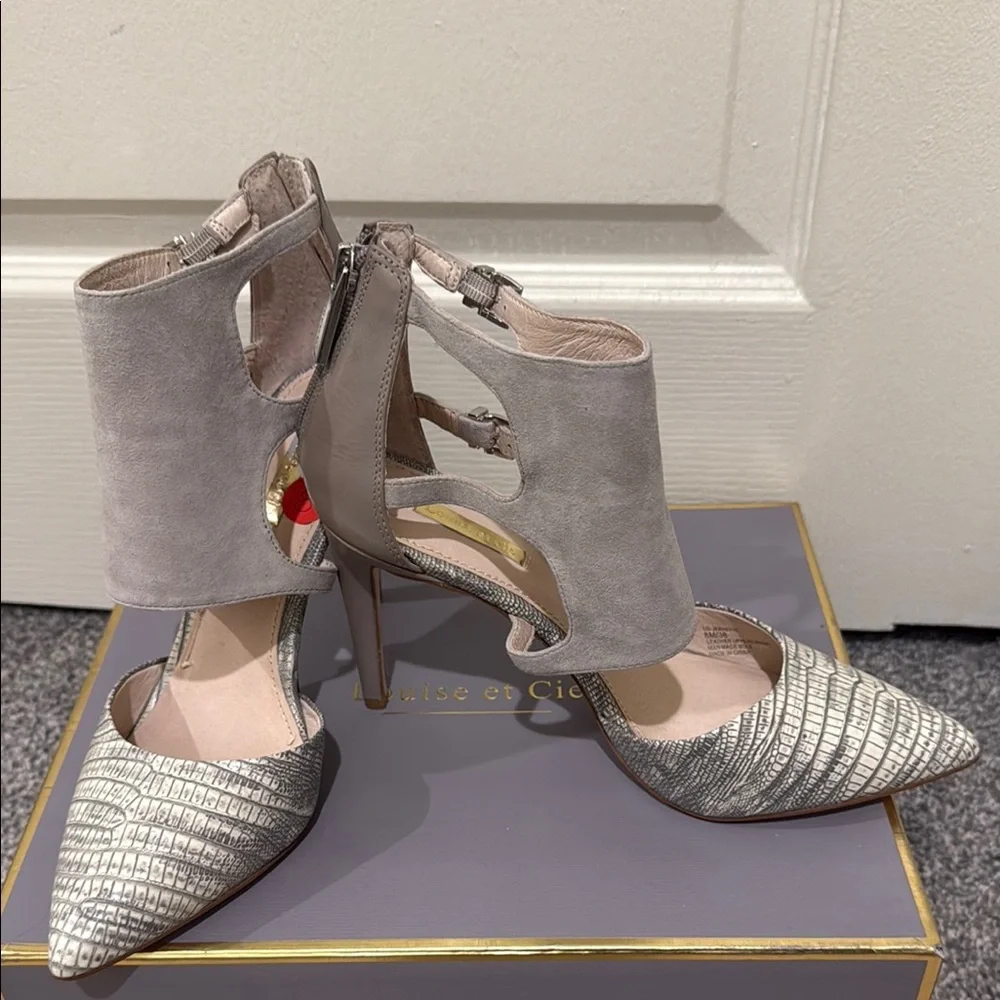 Louise et Cie Gray Heels with Ankle Strap - Picture 4 of 9